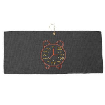 Alarm Clock Time Math Watch Mathematician Large Microfiber Waffle Golf Towel