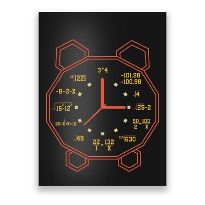 Alarm Clock Time Math Watch Mathematician Poster