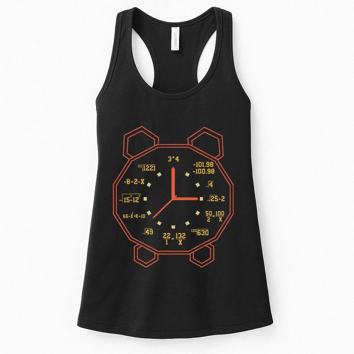 Alarm Clock Time Math Watch Mathematician Womens Tank Top