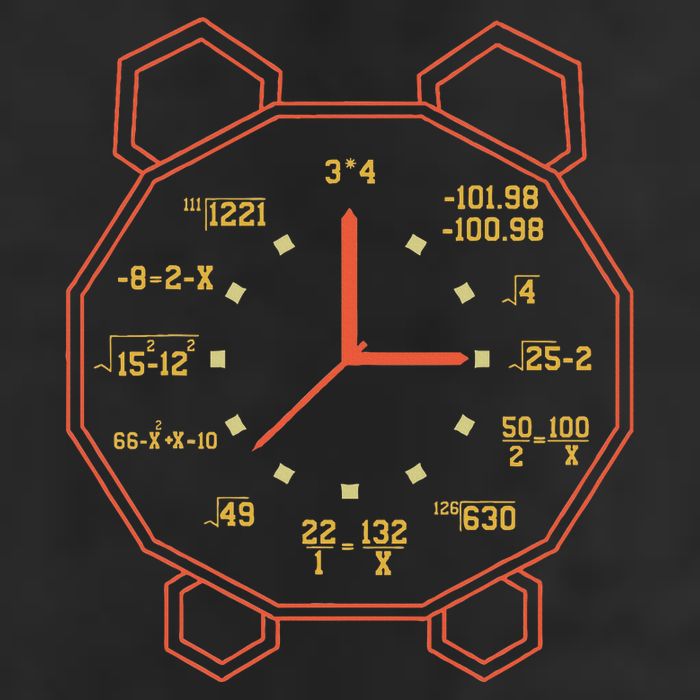 Alarm Clock Time Math Watch Mathematician Trucker Hat