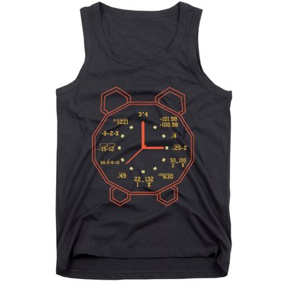 Alarm Clock Time Math Watch Mathematician Tank Top
