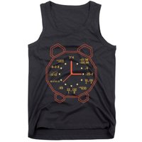 Alarm Clock Time Math Watch Mathematician Tank Top