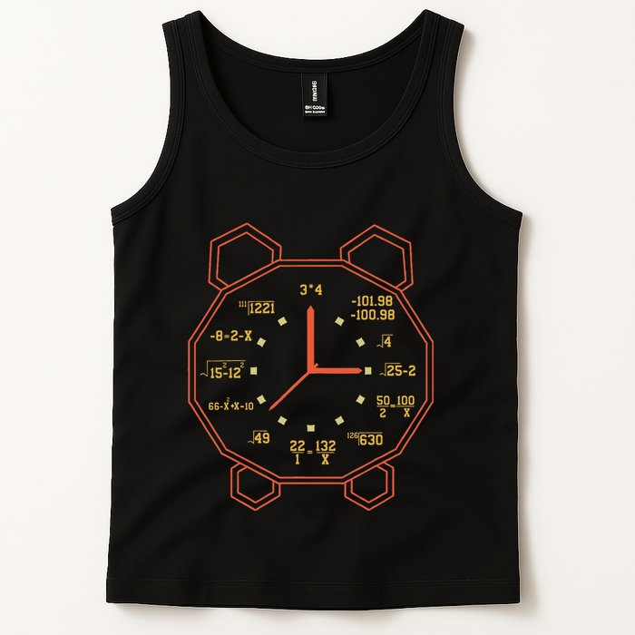 Alarm Clock Time Math Watch Mathematician Tank Top