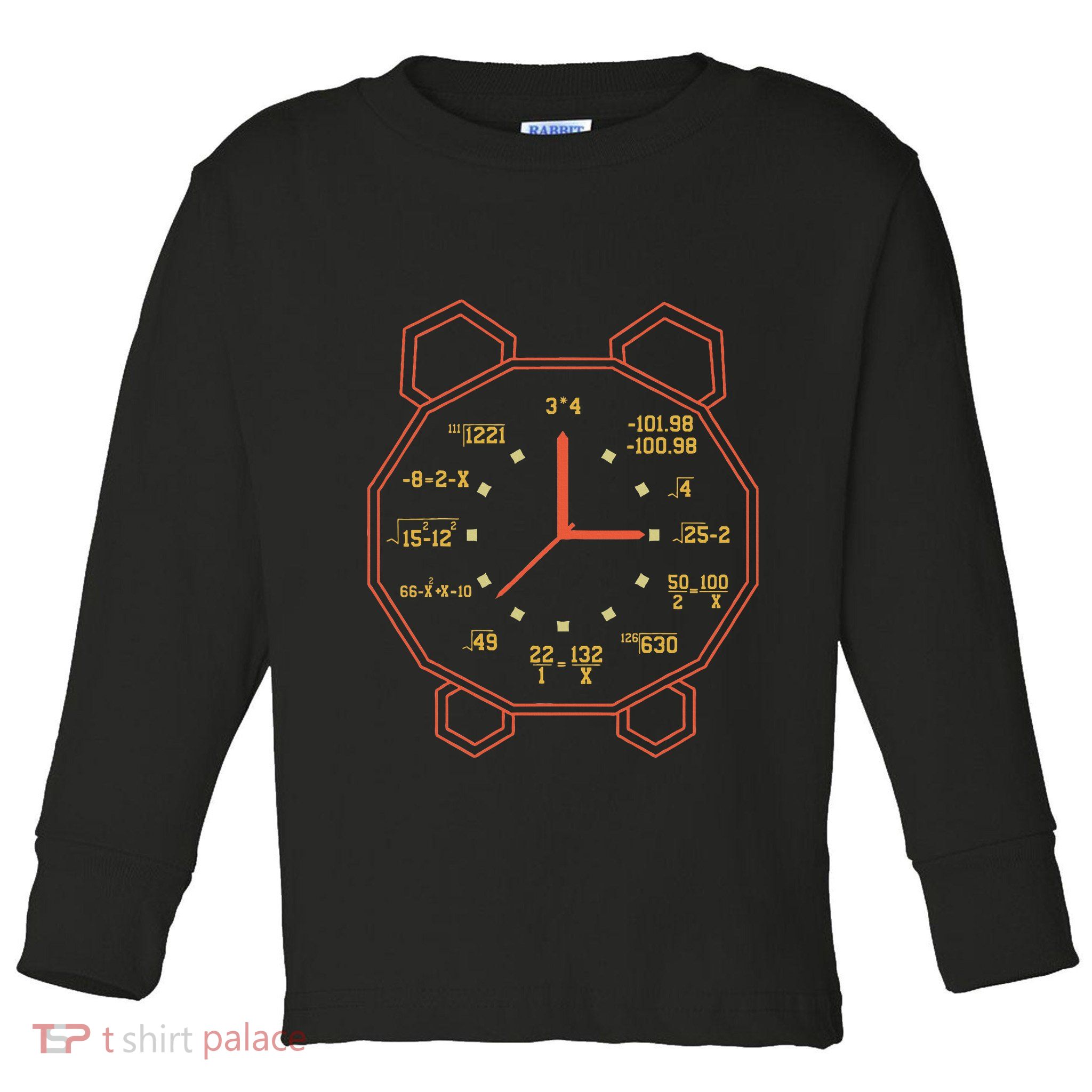 Alarm Clock Time Math Watch Mathematician Toddler Long Sleeve Shirt
