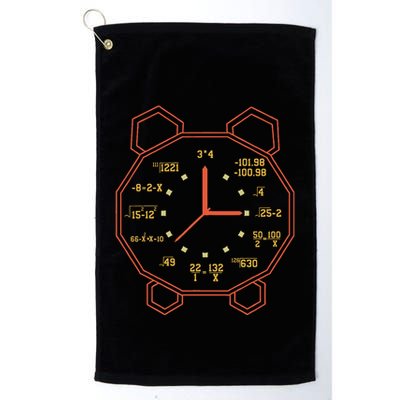 Alarm Clock Time Math Watch Mathematician Golf Towel