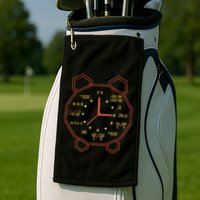 Alarm Clock Time Math Watch Mathematician Golf Towel