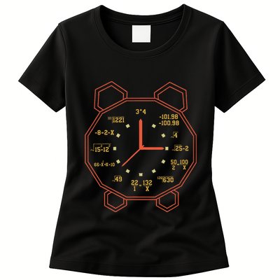 Alarm Clock Time Math Watch Mathematician Womens T-Shirt