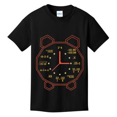 Alarm Clock Time Math Watch Mathematician Kids T-Shirt