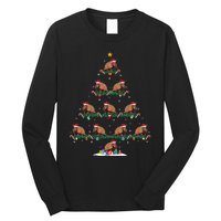 Armadillo Christmas Tree Pajama Ugly Xmas Long Sleeve Shirt