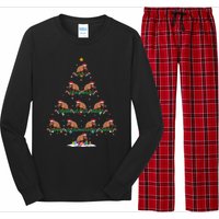 Armadillo Christmas Tree Pajama Ugly Xmas Long Sleeve Pajama Set