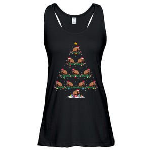 Armadillo Christmas Tree Pajama Ugly Xmas Ladies Essential Flowy Tank