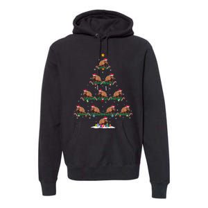 Armadillo Christmas Tree Pajama Ugly Xmas Premium Hoodie