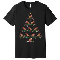 Armadillo Christmas Tree Pajama Ugly Xmas Premium T-Shirt