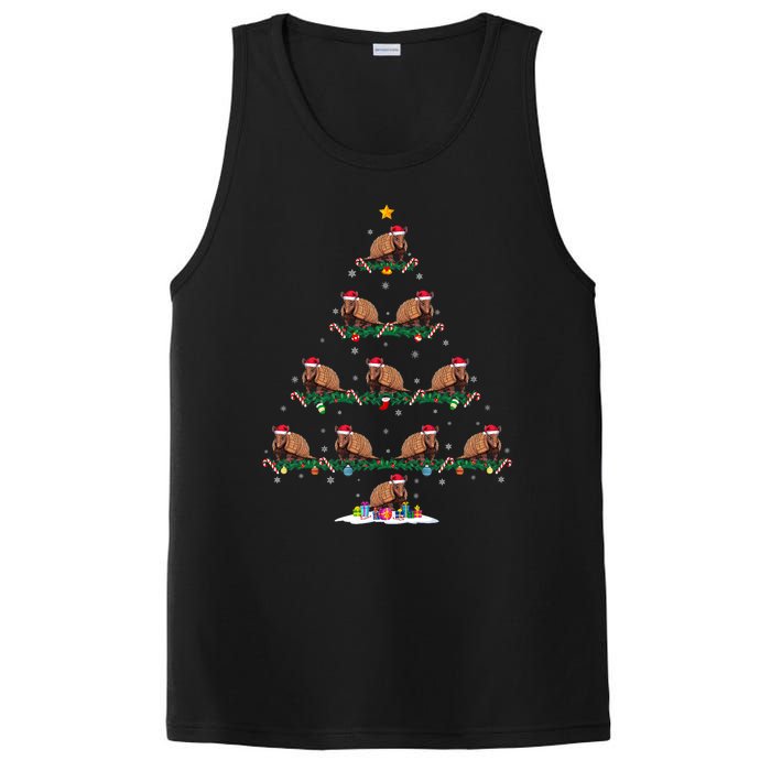 Armadillo Christmas Tree Pajama Ugly Xmas PosiCharge Competitor Tank