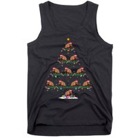 Armadillo Christmas Tree Pajama Ugly Xmas Tank Top