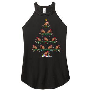 Armadillo Christmas Tree Pajama Ugly Xmas Women's Perfect Tri Rocker Tank