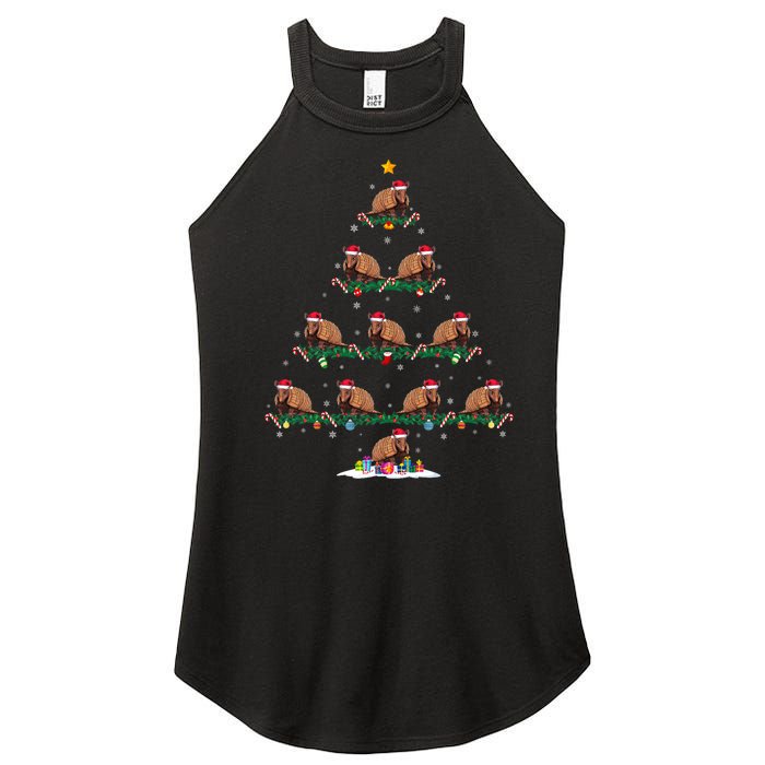 Armadillo Christmas Tree Pajama Ugly Xmas Women's Perfect Tri Rocker Tank