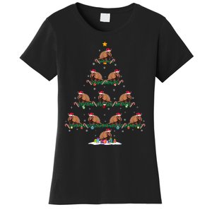 Armadillo Christmas Tree Pajama Ugly Xmas Women's T-Shirt