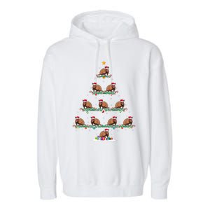 Armadillo Christmas Tree Pajama Ugly Xmas Garment-Dyed Fleece Hoodie