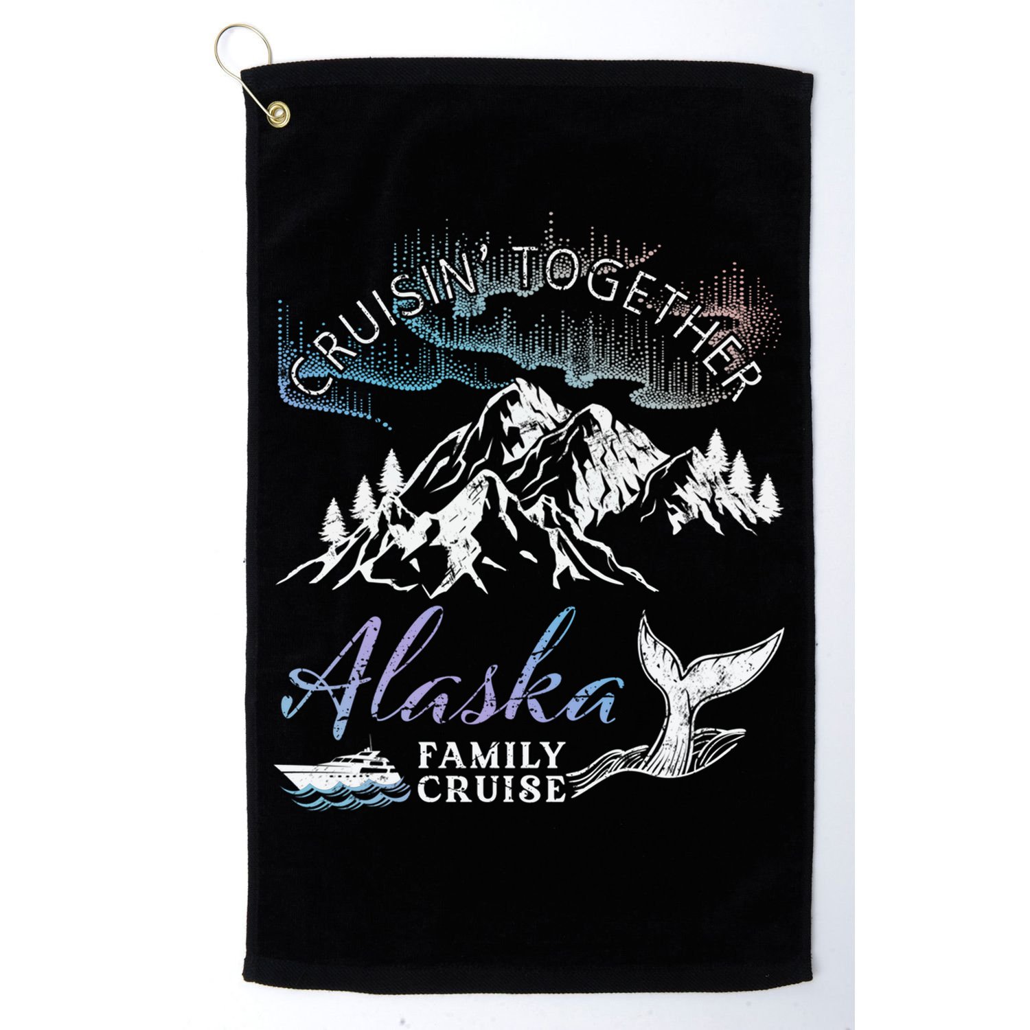 Alaska Cruisin' Together Family Cruise North Lights Cruising Great Gift Golf Towel