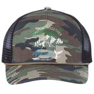 Alaska Cruisin' Together Family Cruise North Lights Cruising Meaningful Gift Retro Rope Trucker Hat Cap