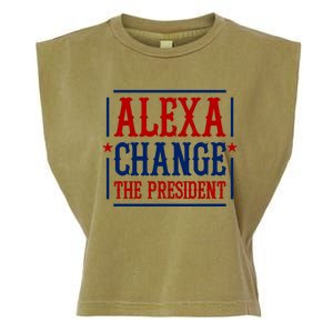 Alexa Change The President Garment-Dyed Women's Muscle Tee