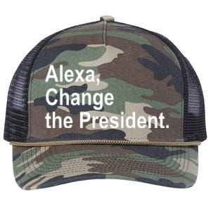 Alexa Change The President Anti Trump Funny Retro Rope Trucker Hat Cap