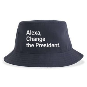 Alexa Change The President Anti Trump Funny Sustainable Bucket Hat