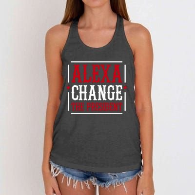 Alexa Change The President Women's Knotted Racerback Tank