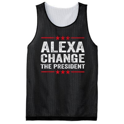 Alexa Change The President Funny Quote Humor Mesh Reversible Basketball Jersey Tank