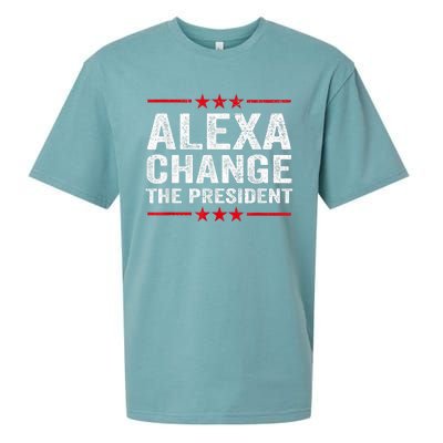 Alexa Change The President Funny Quote Humor Sueded Cloud Jersey T-Shirt