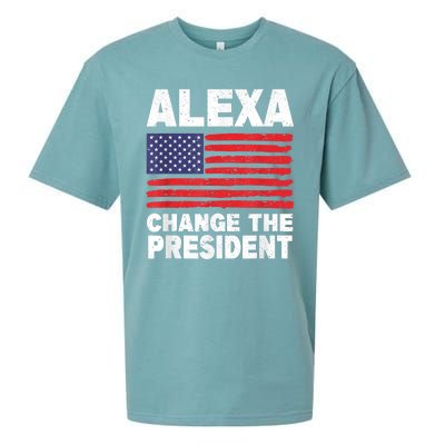 Alexa Change The President Funny Sueded Cloud Jersey T-Shirt