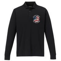 Alexa Change The President Funny 4th Of July American Flag Performance Long Sleeve Polo