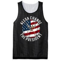 Alexa Change The President Funny 4th Of July American Flag Mesh Reversible Basketball Jersey Tank