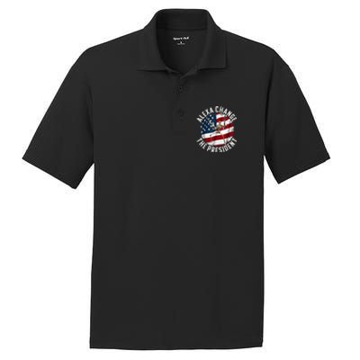 Alexa Change The President Funny 4th Of July American Flag PosiCharge RacerMesh Polo