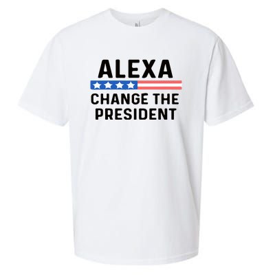 Alexa Change The President Men’s Funny Quote Sueded Cloud Jersey T-Shirt