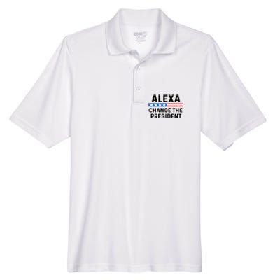 Alexa Change The President Men’s Funny Quote Men's Origin Performance Pique Polo