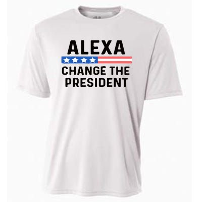 Alexa Change The President Men’s Funny Quote Cooling Performance Crew T-Shirt