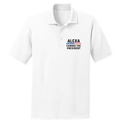 Alexa Change The President Men’s Funny Quote PosiCharge RacerMesh Polo