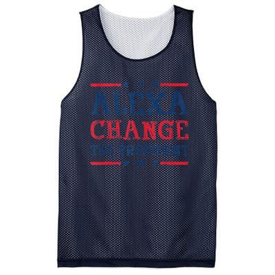 Alexa Change The President Funny Quote Humor Mesh Reversible Basketball Jersey Tank