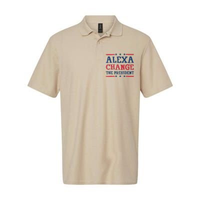 Alexa Change The President Funny Quote Humor Softstyle Adult Sport Polo