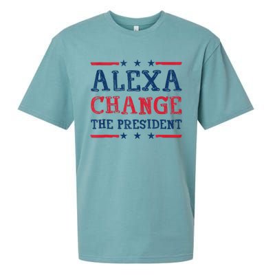 Alexa Change The President Funny Quote Humor Sueded Cloud Jersey T-Shirt