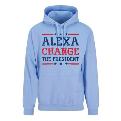 Alexa Change The President Funny Quote Humor Unisex Surf Hoodie