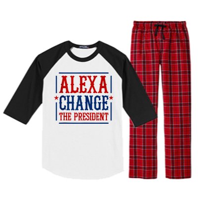 Alexa Change The President Raglan Sleeve Pajama Set