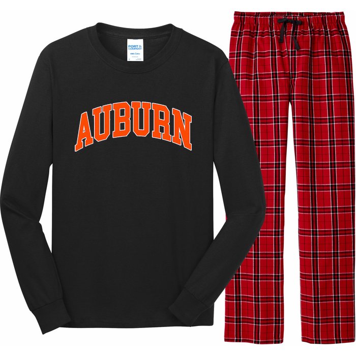 Auburn City Throwback Design Classic Long Sleeve Pajama Set