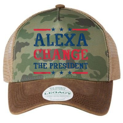 Alexa Change The President Funny Quote Humor Legacy Tie Dye Trucker Hat