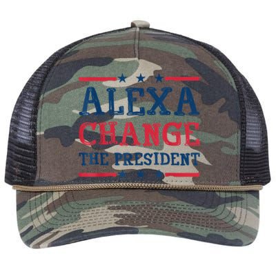 Alexa Change The President Funny Quote Humor Retro Rope Trucker Hat Cap