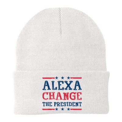 Alexa Change The President Funny Quote Humor Knit Cap Winter Beanie