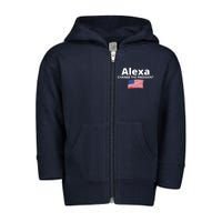 Alexa Change The President Funny USA Toddler Zip Fleece Hoodie