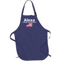 Alexa Change The President Funny USA Full-Length Apron With Pockets